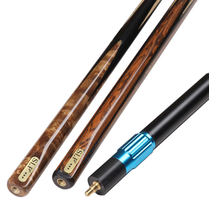 SLP – bâton de billard de luxe, une pièce, 10mm, 4 épissures de bois d'ombre rouge et d'ébène, avec extension, queue de billard