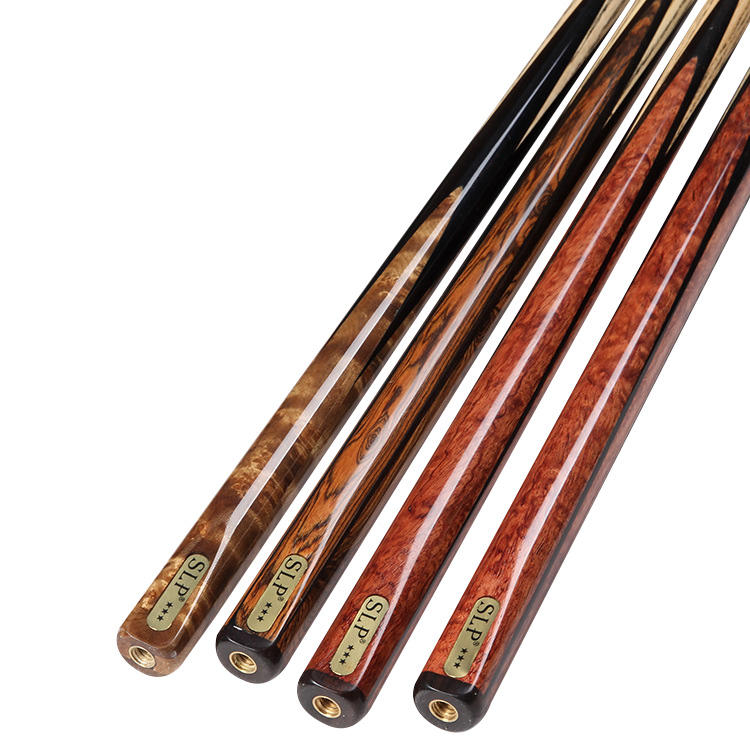 SLP – bâton de billard de luxe, une pièce, 10mm, 4 épissures de bois d'ombre rouge et d'ébène, avec extension, queue de billard