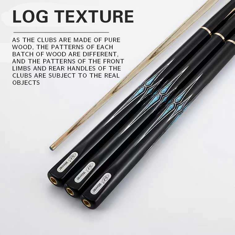 SLP Snooker Cue 3/4 Jointed Hand incrustation turquoise faite à la main avec rallonge et sac de queue en cuir