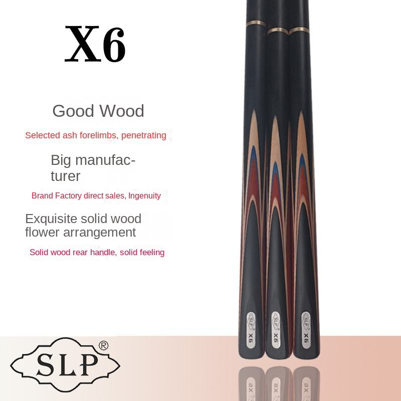 SLP 3/4 queue fendue X6 10mm noir 8 tacos de billar queue de billard queue de billard