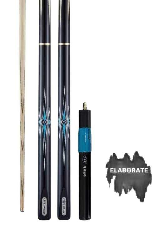 SLP Snooker Cue 3/4 Jointed Hand incrustation turquoise faite à la main avec rallonge et sac de queue en cuir