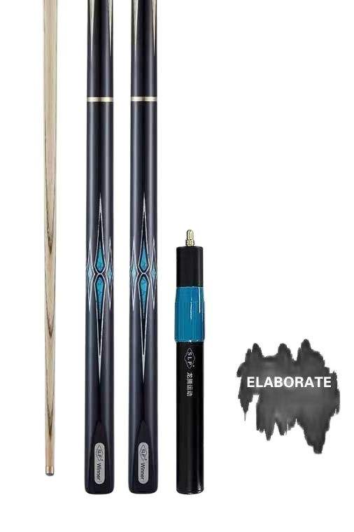 SLP Snooker Cue 3/4 Jointed Hand incrustation turquoise faite à la main avec rallonge et sac de queue en cuir
