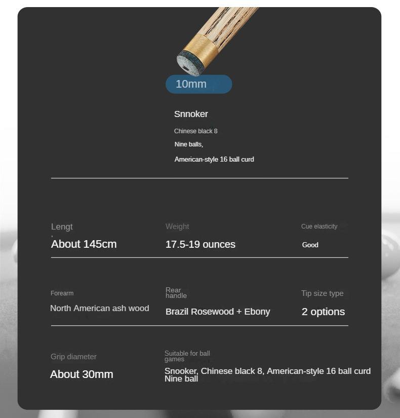 SLP 10mm une pièce Barnwood Black8 queue De billard Taco De Billar bâton De billard professionnel