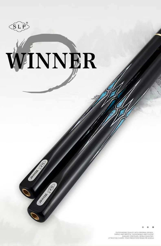 SLP Snooker Cue 3/4 Jointed Hand incrustation turquoise faite à la main avec rallonge et sac de queue en cuir
